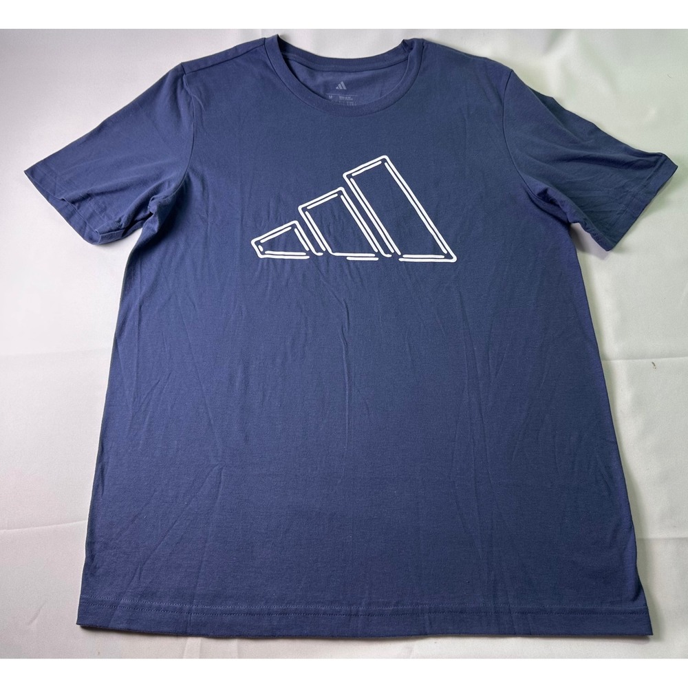 NWT Adidas Men's Medium M BOS T T-Shirt Multi Sport Tee Blue Logo New Athletic